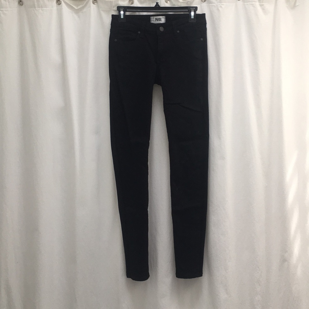 Paige denim black skyline skinny jeans